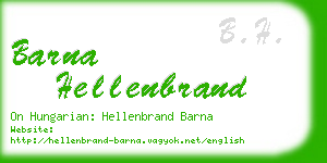 barna hellenbrand business card
